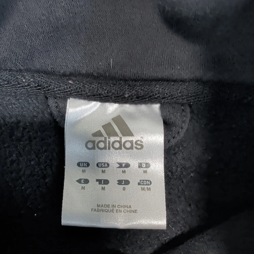 Adidas Y2K Track Jacket Mens Size Medium Black Grey 3-Stripe Full Zip Fleece
